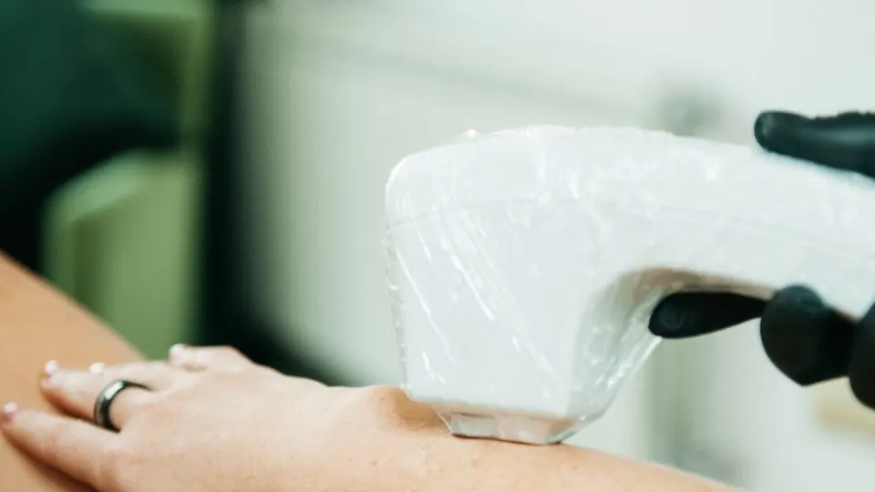 Imagen de muestra: aplicador de luz sobre el brazo