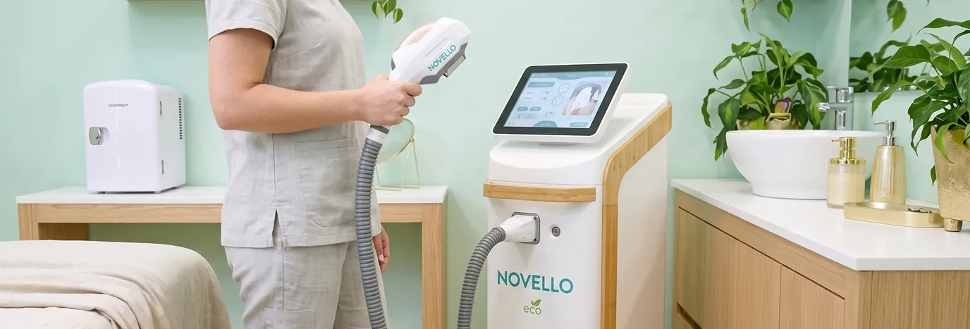 Equipo Eco Láser Novello OPT SHR 2026 en cabina